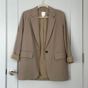 H&M camel boyfriend blazer